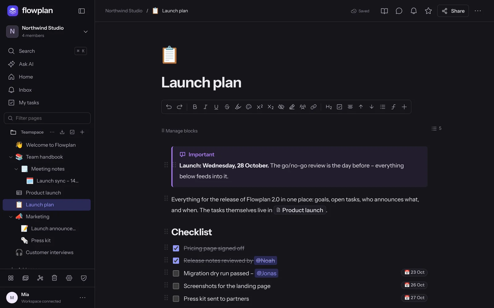 Document, dark